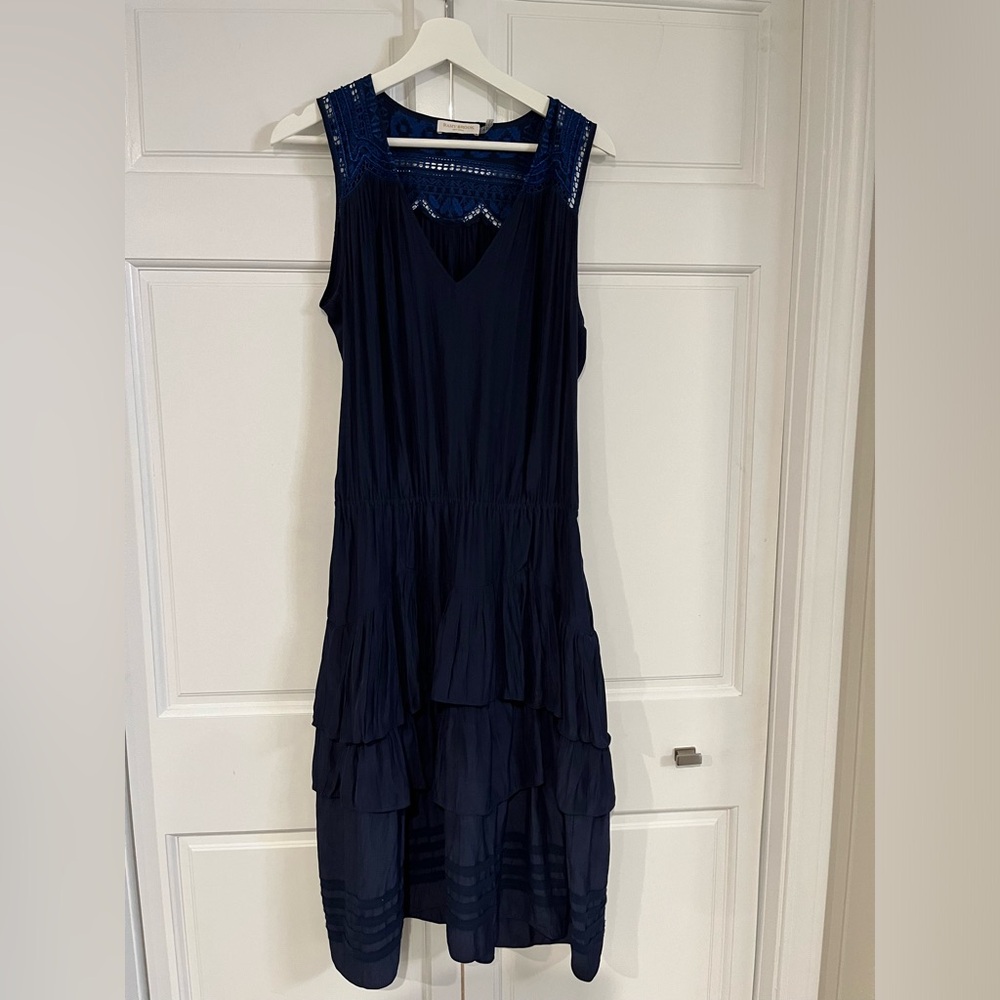 Ramy Brook Lace Vneck Midi Dress-small